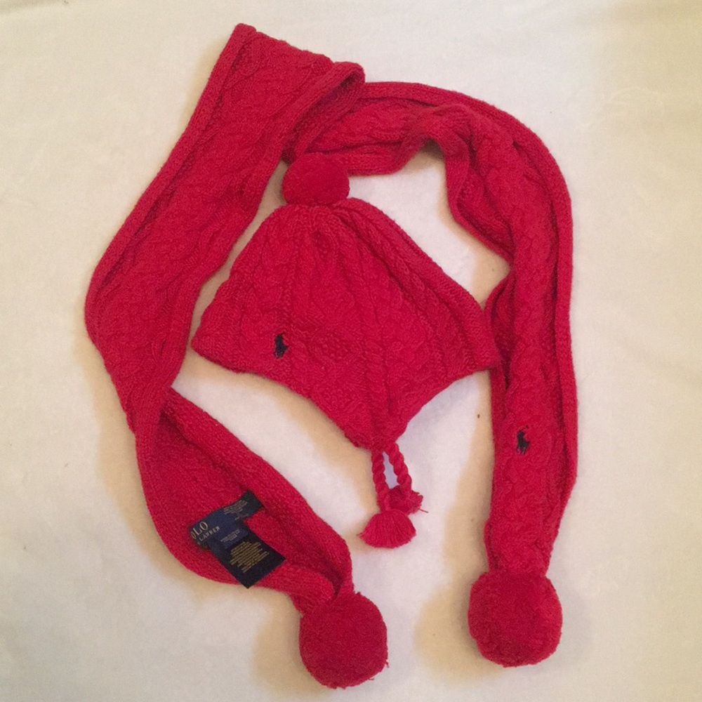 Polo Ralph Lauren baby hat and scarf